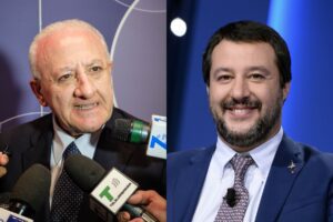 Salvini “porta seccia”, leader della Lega replica a De Luca: “Non fai più ridere”