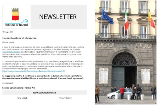 Attacco hacker al sito del Comune di Napoli, “Palazzo San Giacomo lo comunica dopo 19 giorni”