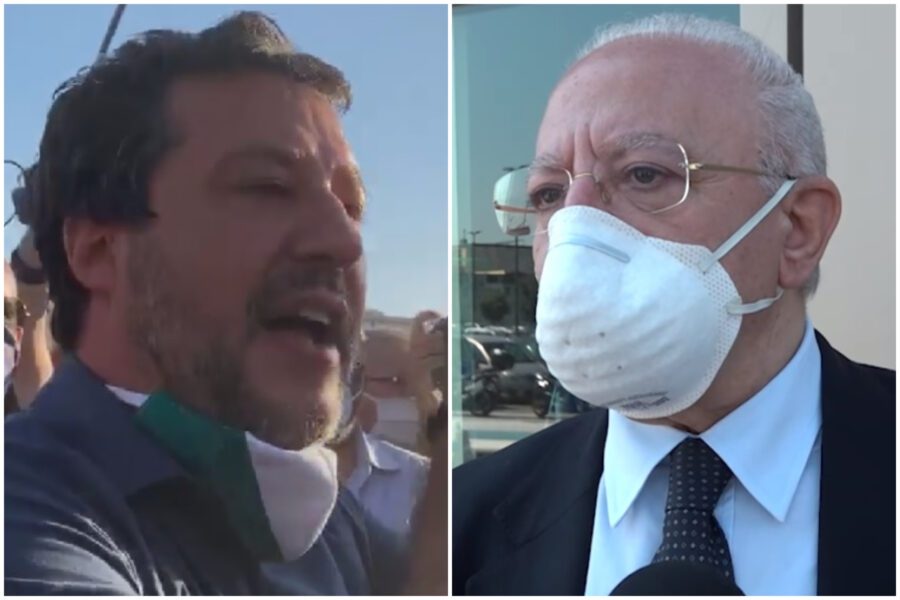 Bluff di De Luca, salta il comizio di Salvini e la Regione annuncia altri 23 positivi a Mondragone