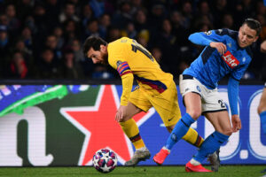 Foto Alfredo Falcone – LaPresse
25/02/2020 Napoli ( Italia)
Sport Calcio
Napoli-Barcellona
Uefa Champions League 2019 2020 – Stadio San Paolo di Napoli
Nella foto:lionel messi e piotr zielinski

Photo Alfredo Falcone – LaPresse
25/02/2020 Naples (Italy)
Sport Soccer
Napoli-Barcellona
Uefa Champions League 2019 2020 – San Paolo Stadium of Naples
In the pic:lionel messi e piotr zielinski