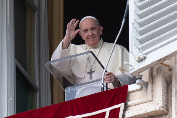 Foto Vatican Media/LaPresse20-09-2020 Città del Vaticano – VaticanoCronacaL’Angelus della Domenica di Papa Francesco in  Piazza San PietroDISTRIBUTION FREE OF CHARGE – NOT FOR SALE