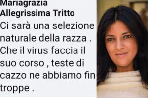 “Covid faccia il suo corso, teste di ca**o ne abbiamo fin troppe”, l’uscita che imbarazza della grillina Tritti