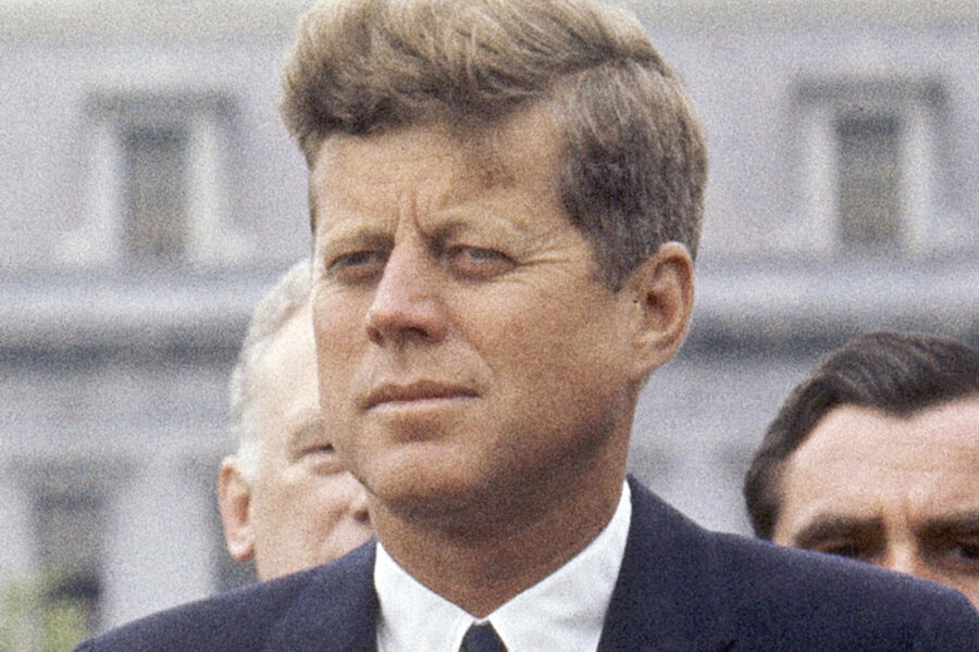 FILE – In this April 30, 1963 file photo, President John F. Kennedy listens while Grand Duchess Charlotte of Luxembourg speaks outside the White House in Washington. The National Archives has until Oct. 26, 2017, to disclose the remaining files related to Kennedy’s Nov. 22, 1963 assassination, unless President Donald Trump intervenes. (AP Photo/William J. Smith, File)