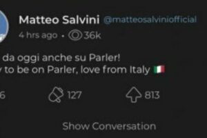 Parler è offline, rimosso il social network sovranista: Salvini si era appena iscritto