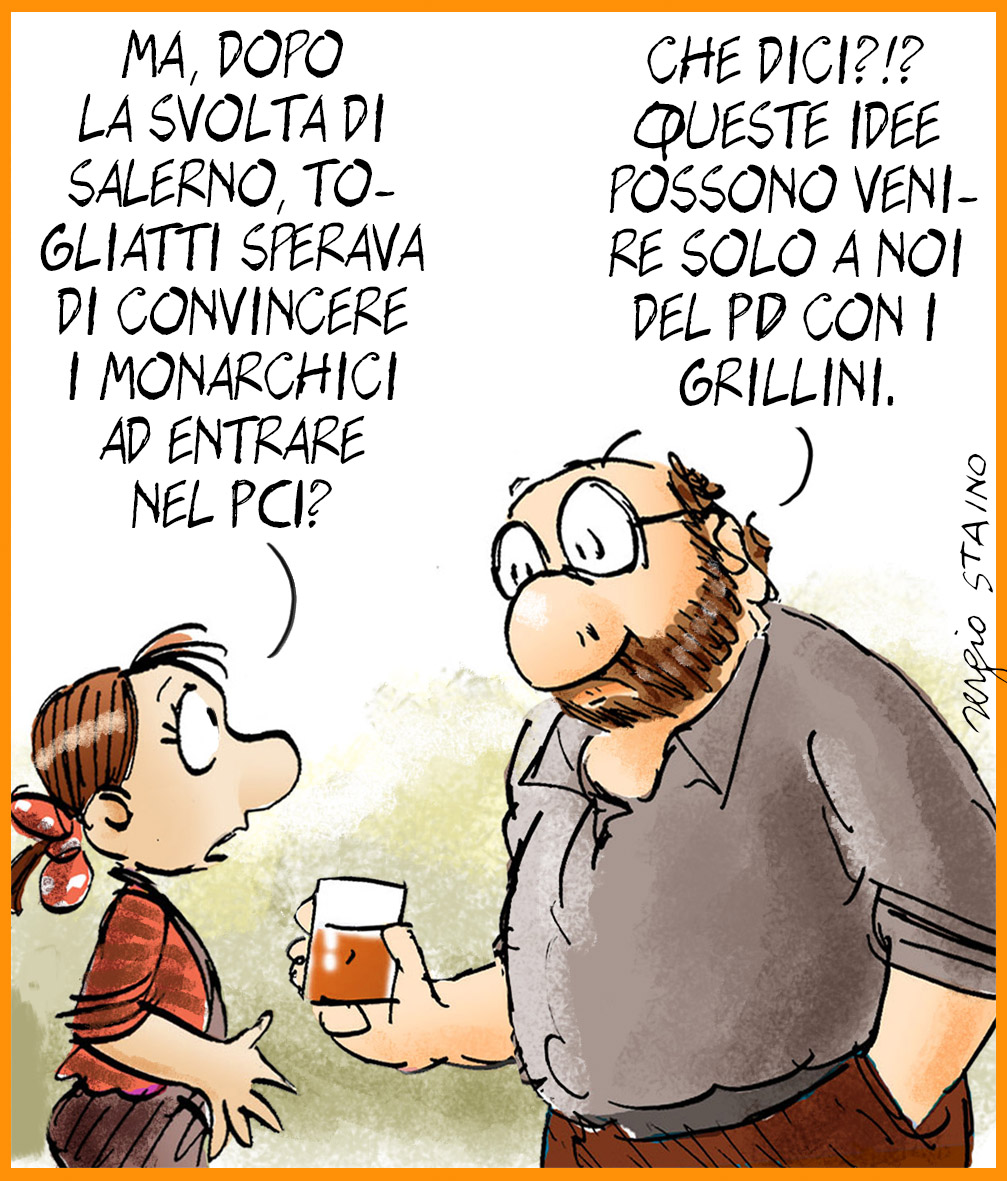 La vignetta di Sergio Staino del 13 febbraio 2021