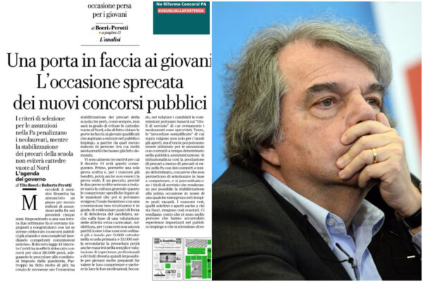 Concorsi pubblici: Boeri e Perotti criticano Brunetta, ma si sbagliano