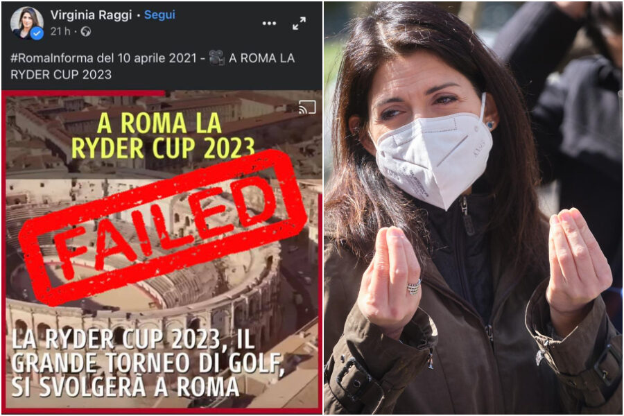 Il Colosseo diventa l’Arena di Nimes, la gaffe della Raggi per lanciare la Ryder Cup di golf a Roma