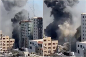 Guerra di Gaza, Israele bombarda grattacielo sede di Al-Jazeera e AP: “Inorriditi, il mondo saprà meno cose ora”