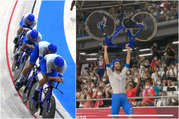 Italia oro nel ciclismo su pista: il quartetto azzurro batte il record del mondo