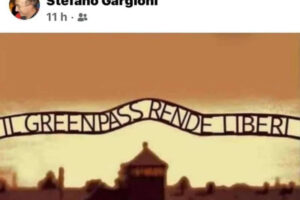 “Il Green Pass rende liberi”, sospeso il preside Stefano Gargioni per il fotomontaggio su Auschwitz