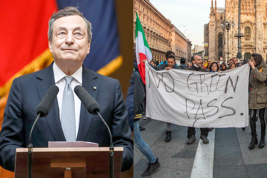 Rinviata la rivoluzione sul Green pass obbligatorio: Draghi sgonfia la piazza dei no vax