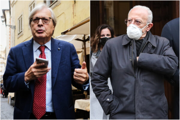 Quirinale, Sgarbi a De Luca: “Sei Gay?”, e lui: “Te pozzan accirere”