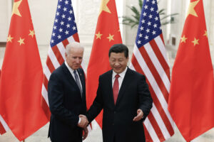 FILE – Chinese President Xi Jinping, right, shakes hands with Vice President Joe Biden as they pose for photos at the Great Hall of the People in Beijing, Dec. 4, 2013. As President Joe Biden and Xi Jinping prepare to hold their first summit on Monday, Nov. 15, the increasingly fractured U.S.-China relationship has demonstrated that the ability to connect on a personal level has its limits. Biden nonetheless believes there is value in a face-to-face meeting, even a virtual one like the two leaders will hold Monday evening. (AP Photo/Lintao Zhang, Pool, File)