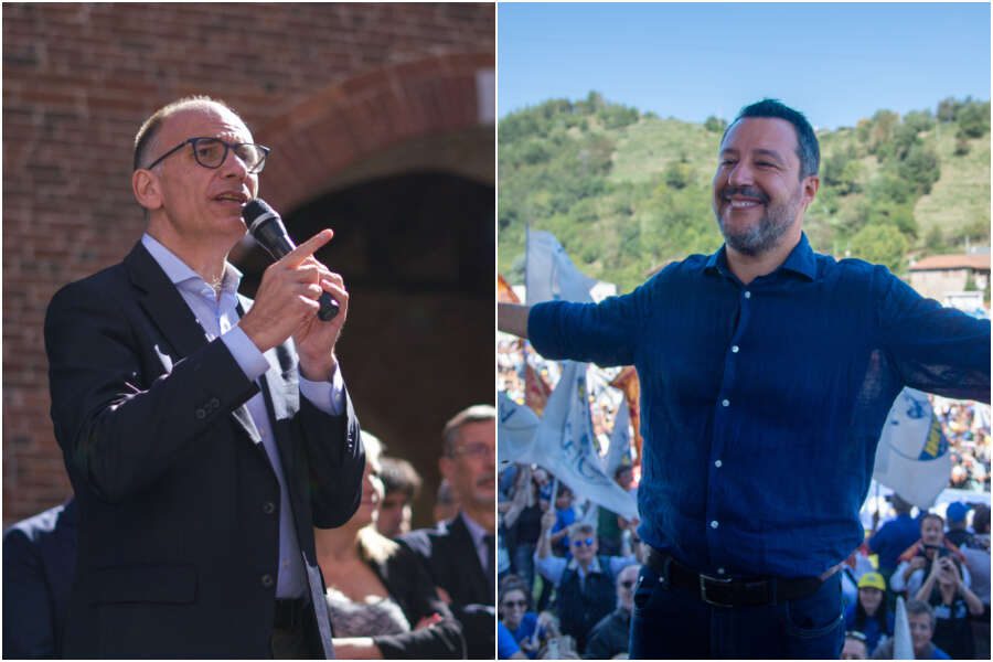Sfida a distanza tra Lega e Pd. Salvini da Pontida: “Ecco i nostri 6 impegni”, Letta: “Lì è l’Ungheria”