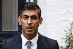Conservative Party leadership candidate Rishi Sunak leaves his home in London, Monday, Oct. 24, 2022. Former British Treasury chief Rishi Sunak is frontrunner in the Conservative Party’s race to replace Liz Truss as prime minister. (AP Photo/David Cliff)