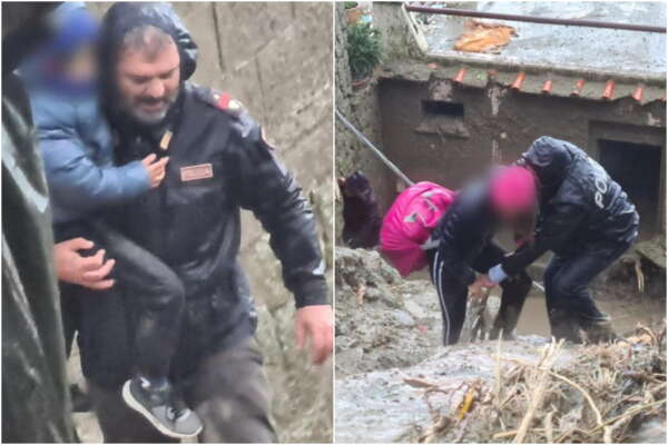 Il poliziotto con la bimba stretta al petto, la foto di Ischia che emoziona: “Mi ha spezzato il cuore”