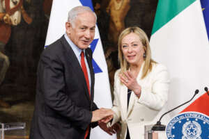 Foto Roberto Monaldo / LaPresse
10-03-2023 Roma 
Politica
Palazzo Chigi – Il Presidente del Consiglio Giorgia Meloni incontra il Primo Ministro dello Stato d’Israele Benjamin Netanyahu
Nella foto Benjamin Netanyahu, Giorgia Meloni

10-03-2023 Rome (Italy)
Politics
Prime Minister Giorgia Meloni meets the Prime Minister of Israel Benjamin Netanyahu
In the pic Benjamin Netanyahu, Giorgia Meloni