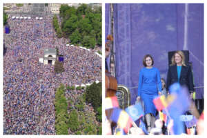 Chisinau, centomila persone in piazza per l’adesione della Moldavia all’Europa
