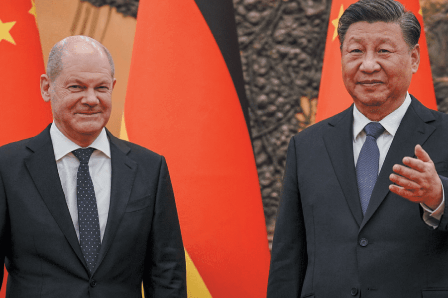 Scholz e Xi Jinping