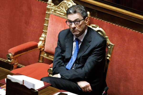 Foto Roberto Monaldo / LaPresse
22-12-2023 Roma 
Politica
Senato – Voto di fiducia sulla legge di Bilancio
Nella foto Giancarlo Giorgetti

22-12-2023 Rome (Italy)
Politics
Senate – Vote of confidence on the budget law
In the pic Giancarlo Giorgetti