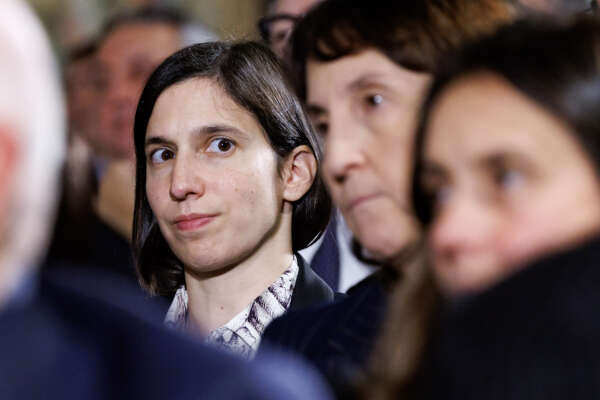 Foto Roberto Monaldo / LaPresse
20-12-2023 Roma 
Politica
Quirinale –  Cerimonia per lo scambio degli auguri di fine anno con i rappresentanti delle Istituzioni, delle Forze Politiche e della società civile 
Nella foto Elly Schlein

20-12-2023 Rome (Italy)
Politics
Quirinale palace – Ceremony for the exchange of end-of-year greetings with the high officials of the State
In the pic Elly Schlein