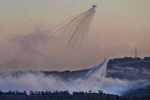 A shell from Israeli artillery explodes over Dahaira, a Lebanese border village with Israel, south Lebanon, Monday, Oct. 16, 2023. Lebanon’s militant Hezbollah group says its fighters have targeted five Israeli posts along the border in the country’s south. (AP Photo/Hussein Malla)


Associated Press/LaPresse
Only Italy and Spain