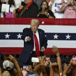 Republican presidential candidate former President Donald Trump attends a campaign rally in Charlotte, N.C., Wednesday, July 24, 2024. (AP Photo/Matt Kelley)