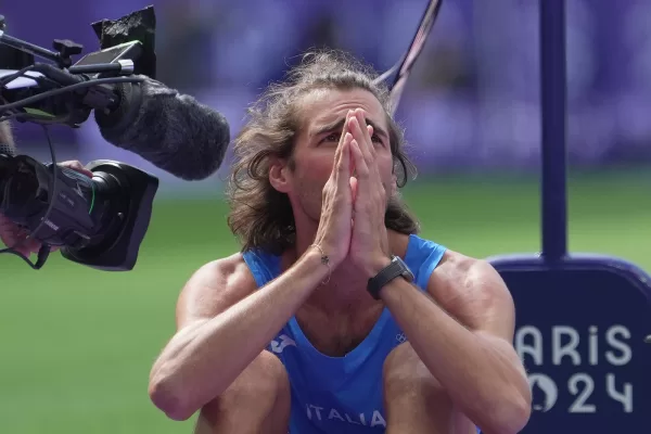 Gianmarco Tamberi  during Men’s Hight jump Qualification at the 2024 Summer Olympics , Wednesday , August 7 ,  2024, in Paris, France. (Photo by Spada/LaPresse)