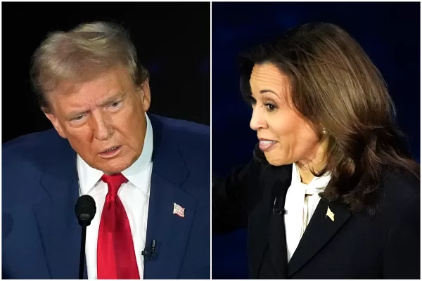 Le mille espressioni di Kamala Harris battono gli eccessi di Donald Trump, muppet impacciato e sordo