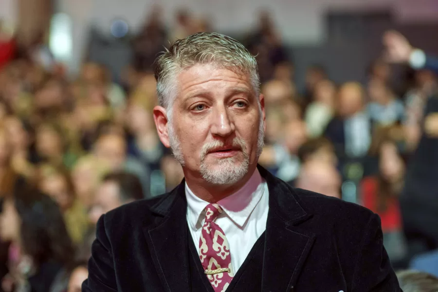 Italian Minister of Culture, Alessandro Giuli, attends the opening ceremony of the Frankfurter Buchmesse (Book Fair), in Frankfurt/Main, Germany, Tuesday, Oct. 15, 2024. (Andreas Arnold/dpa via AP)