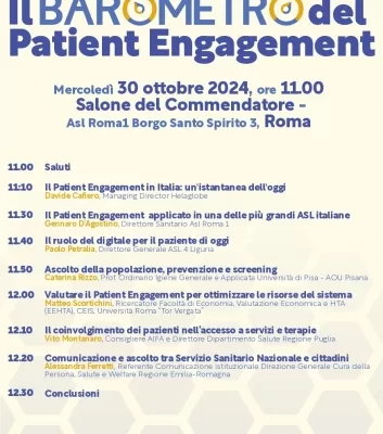 Coinvolgimento del paziente, Asl Roma 1 presenta l’indagine di Helaglobe