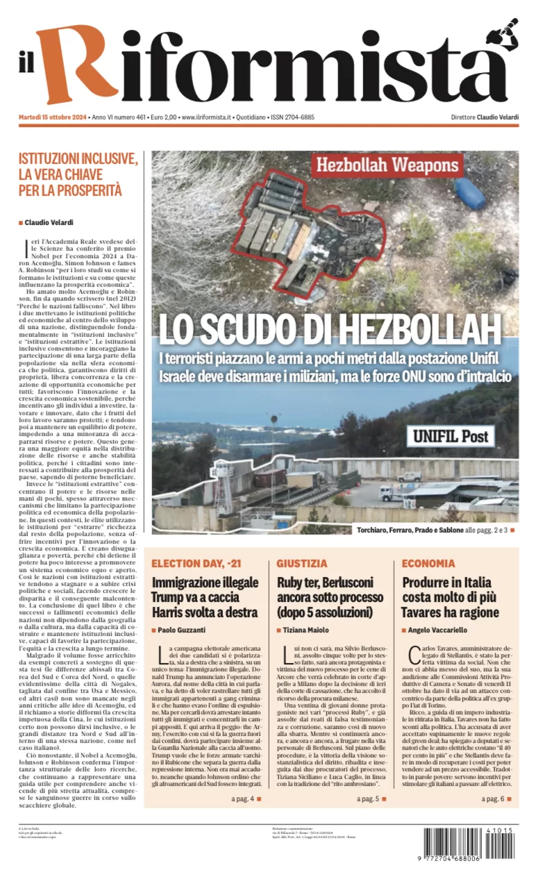 Quotidiano del 15 Ottobre 2024