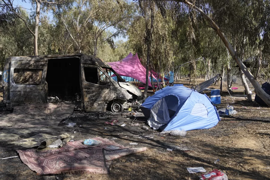 The site of a music festival near the border with the Gaza Strip in southern Israel is seen on Thursday. Oct. 12, 2023. At least 260 Israeli festivalgoers were killed during the attack by Hamas gunmen last Saturday. (AP Photo/Ohad Zwigenberg)


Associated Press/LaPresse
Only Italy and Spain