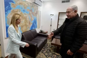 GIORGIA MELONI PRESIDENTE DEL CONSIGLIO BENJAMIN NETANYAHU PRIMO MINISTRO ISRAELE