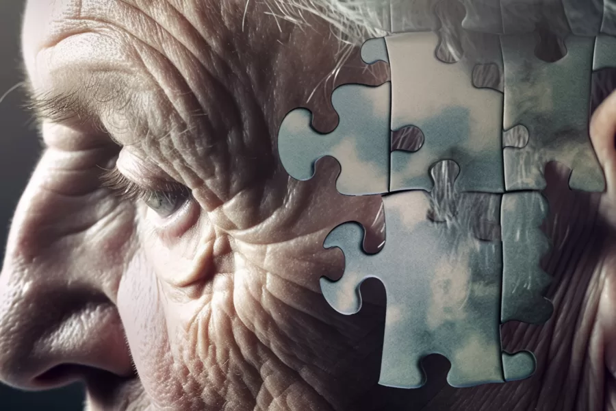 Memory loss, dementia and alzheimer concept, created with Generative AI technology