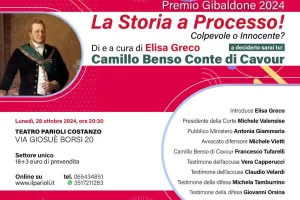 Torna “La Storia a Processo”: il format di Elisa Greco porta Camillo Benso sul palco del Parioli