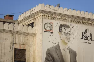 An image of Syrian President Bashar Assad, riddled with bullets, is seen on the facade of the provincial government office in the aftermath of the opposition’s takeover of Hama, Syria, Friday, Dec. 6, 2024. (AP Photo/Omar Albam) 


associated Press / LaPresse
Only italy and Spain