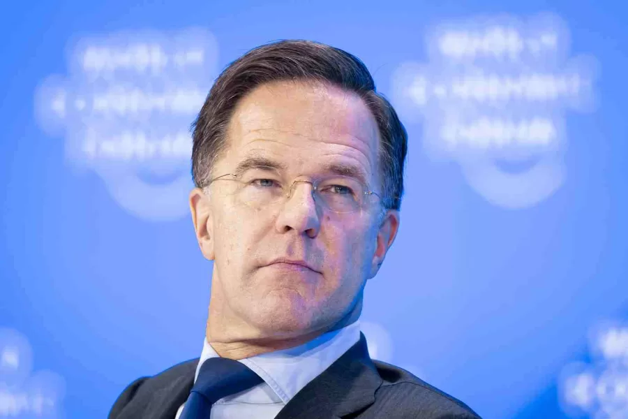 NATO Secretary General Mark Rutte attends the Annual Meeting of World Economic Forum in Davos, Switzerland, Thursday, Jan. 23, 2025. (Michael Buholzer/Keystone via AP)